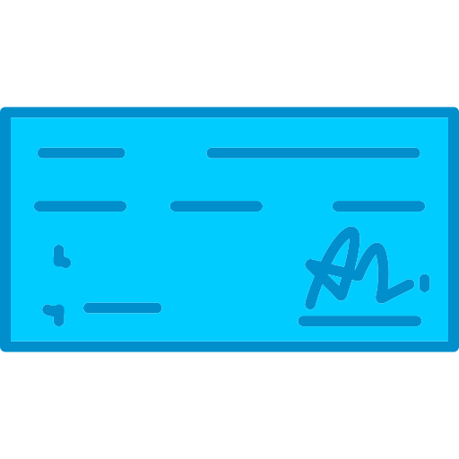 czek bankowy Generic Blue ikona