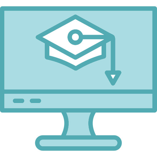 e-learning Generic Blue Ícone