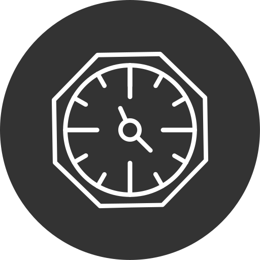 reloj de pared Generic Glyph icono