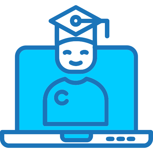 Online class Generic Blue icon