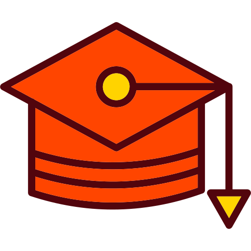 졸업 모자 Generic Outline Color icon