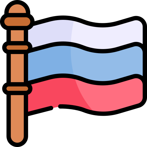 Russia Kawaii Lineal color icon