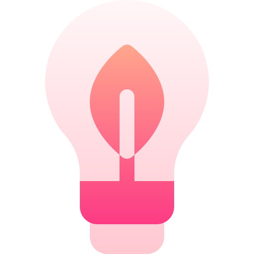 Eco bulb Basic Gradient Gradient icon