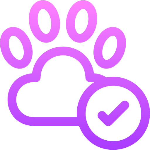 Pawprint Basic Gradient Lineal color icon