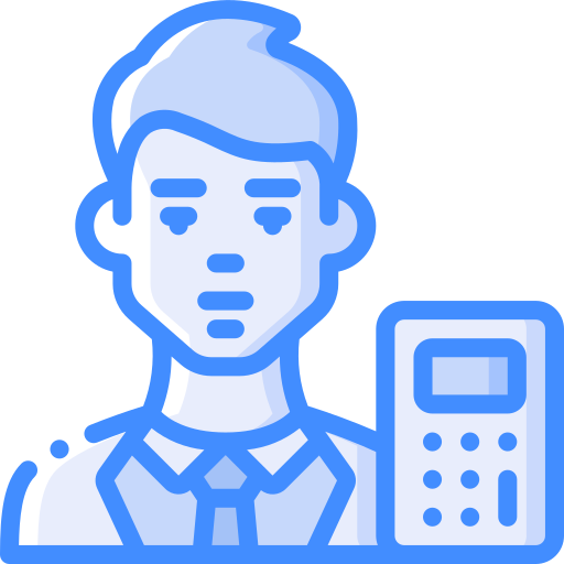 accountant Basic Miscellany Blue icoon