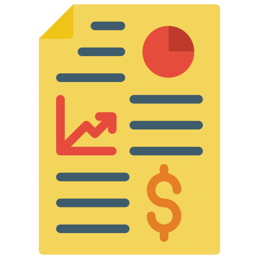 Financial report Basic Miscellany Flat icon
