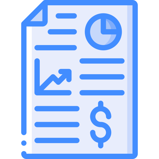 Financial report Basic Miscellany Blue icon