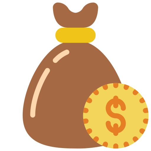 Money sack Basic Miscellany Flat icon