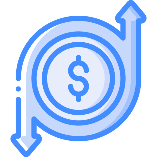 Coin Basic Miscellany Blue icon