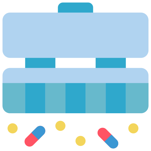 caja de pastillas Basic Miscellany Flat icono