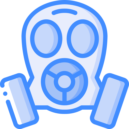 Gas mask Basic Miscellany Blue icon
