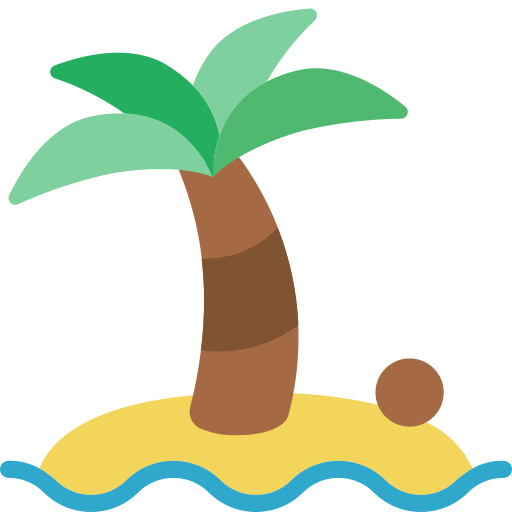 Desert Island Basic Miscellany Flat icon