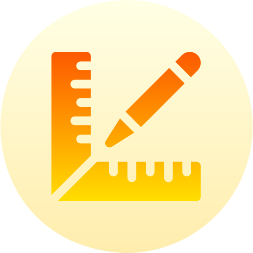 gobernante Basic Gradient Circular icono