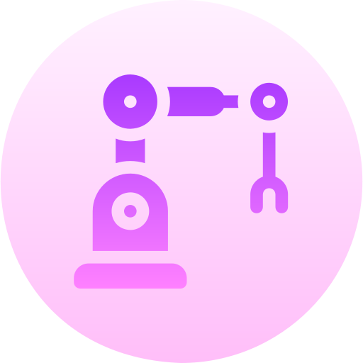 Robotic arm Basic Gradient Circular icon