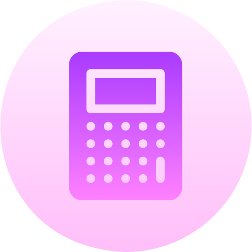 Calculator Basic Gradient Circular icon