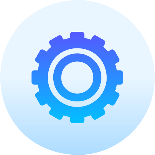Gear Basic Gradient Circular icon