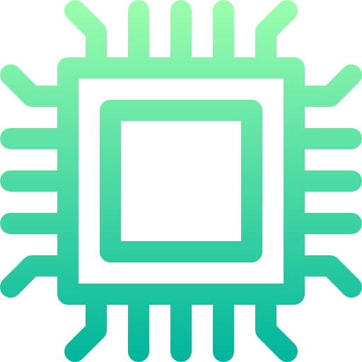 microchip Basic Gradient Lineal color Ícone