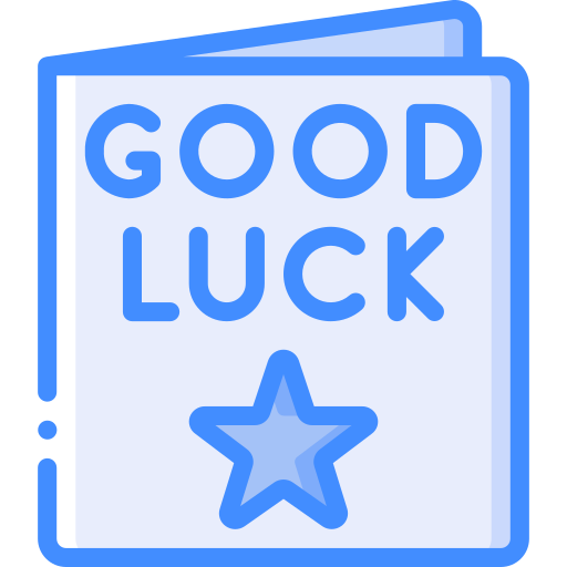 Good luck Basic Miscellany Blue icon