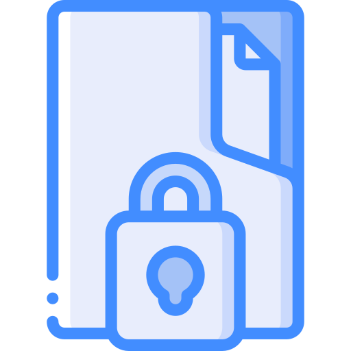 Secret file Basic Miscellany Blue icon