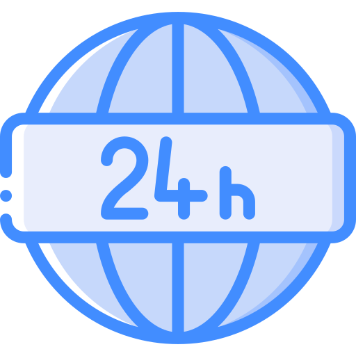 24 hours Basic Miscellany Blue icon