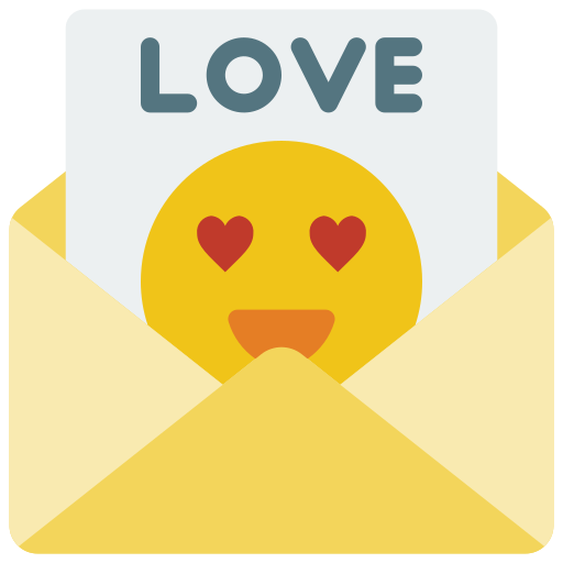 carta de amor Basic Miscellany Flat icono