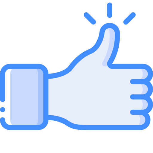 Thumbs up Basic Miscellany Blue icon