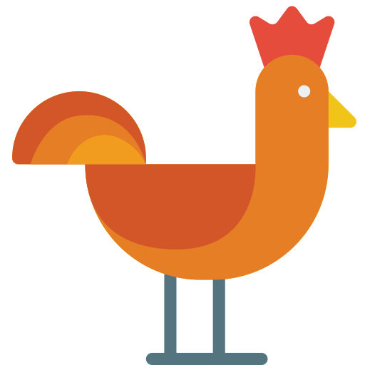 Курица Basic Miscellany Flat иконка