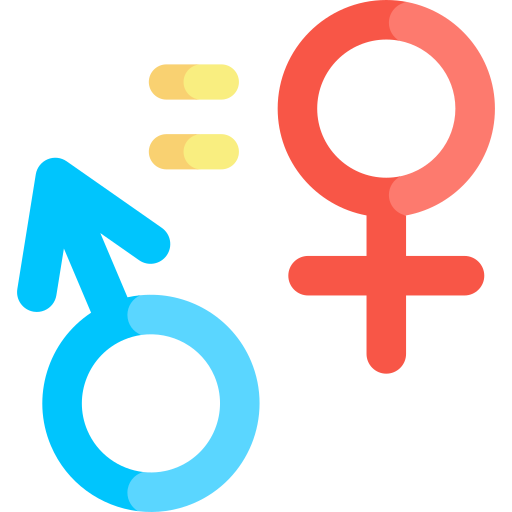 igualdad de género Kawaii Flat icono