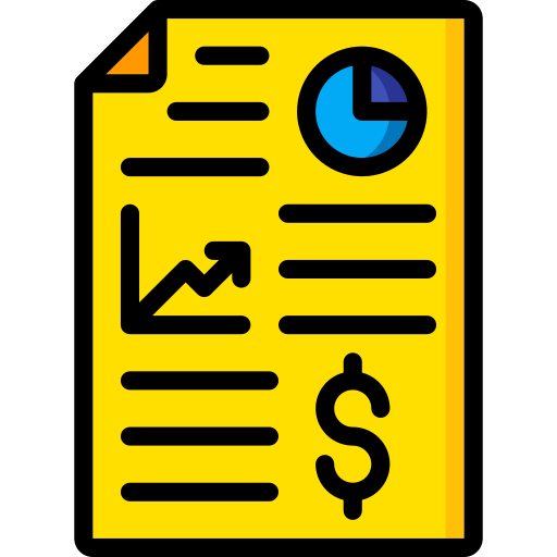 Financial report Basic Miscellany Lineal Color icon