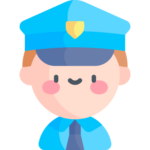 Policeman Kawaii Flat icon