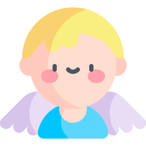 Ángel Kawaii Flat icono