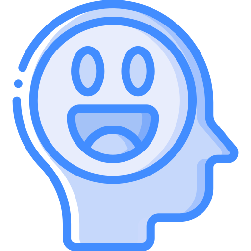 Happy thoughts Basic Miscellany Blue icon