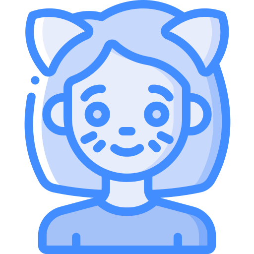 Cat ears Basic Miscellany Blue icon