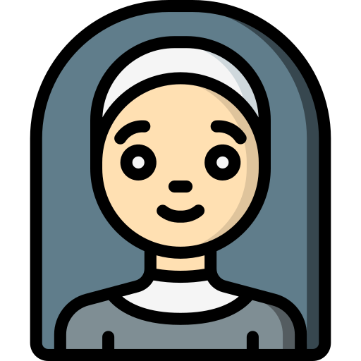 수녀 Basic Miscellany Lineal Color icon