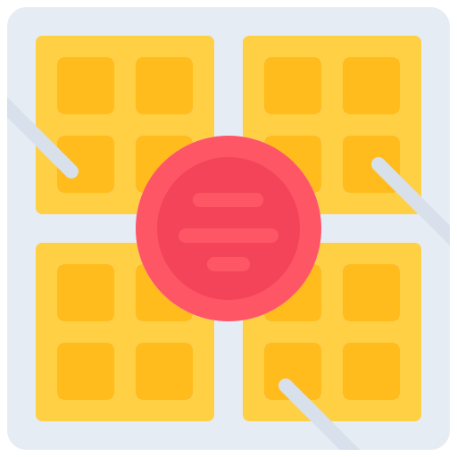 waffel Coloring Flat icon