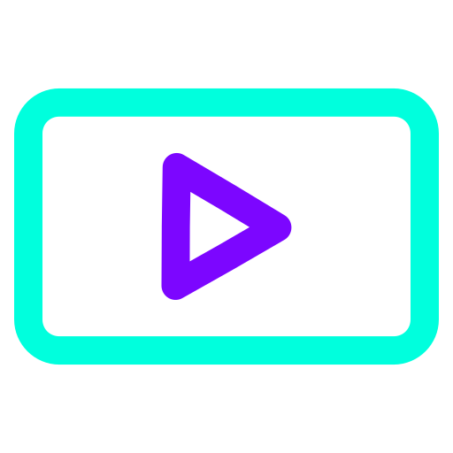 Youtube Generic Outline Color icon