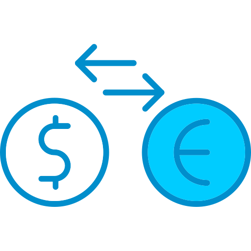 cambio di valuta Generic Blue icona