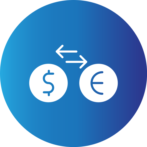 cambio de divisas Generic Blue icono