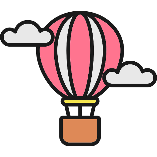 Воздушный шар Generic Outline Color иконка