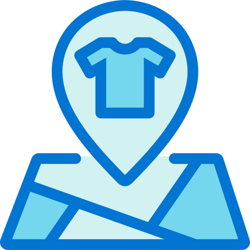 kaart en locatie Generic Blue icoon