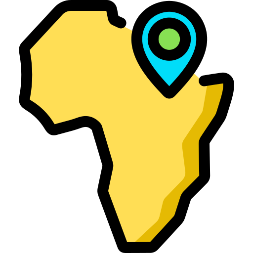 África Generic Outline Color icono