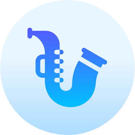 Saxophone Basic Gradient Circular icon