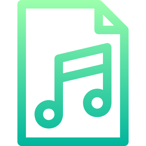 Music sheet Basic Gradient Lineal color icon