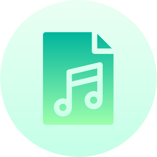 Music sheet Basic Gradient Circular icon