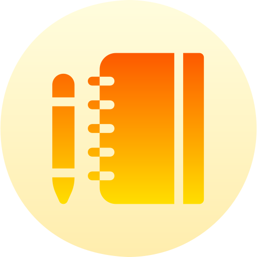 Notebook Basic Gradient Circular icon