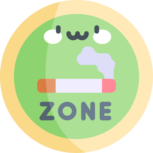 Smoking area Kawaii Flat icon