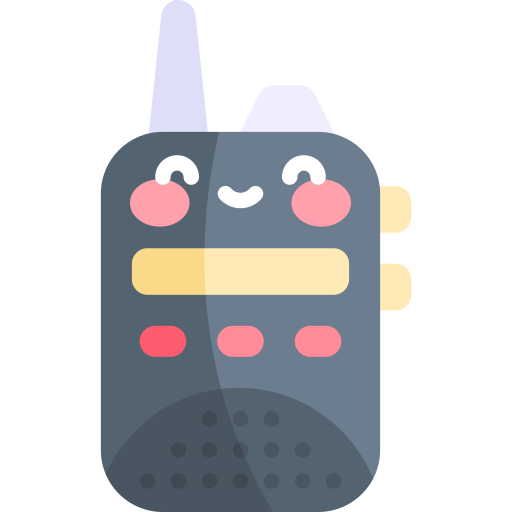 walkie-talkie Kawaii Flat icoon