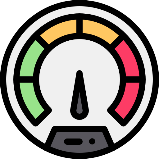 Speedometer Detailed Rounded Lineal color icon