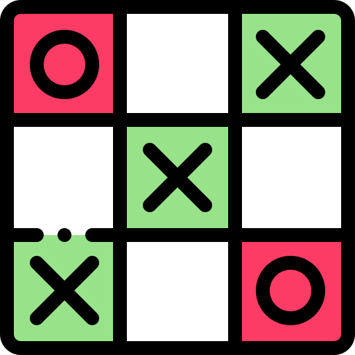 tic tac toe Detailed Rounded Lineal color Icône