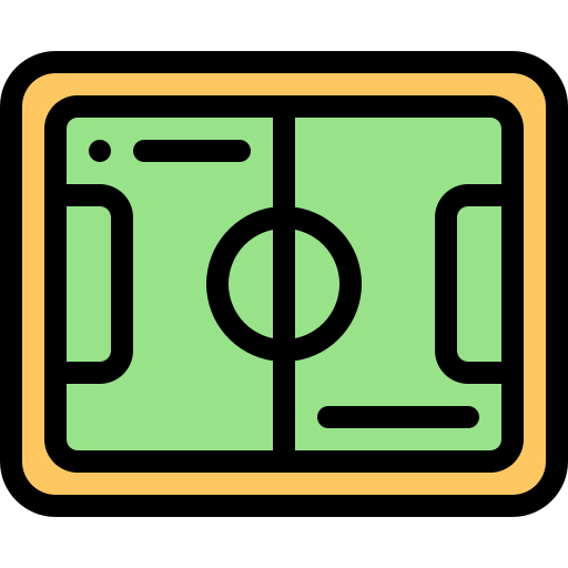 boisko do piłki nożnej Detailed Rounded Lineal color ikona